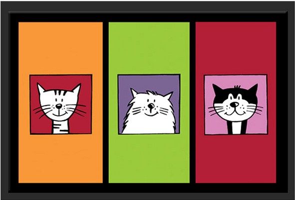 Wycieraczka Cats Trio z serii deko&foto