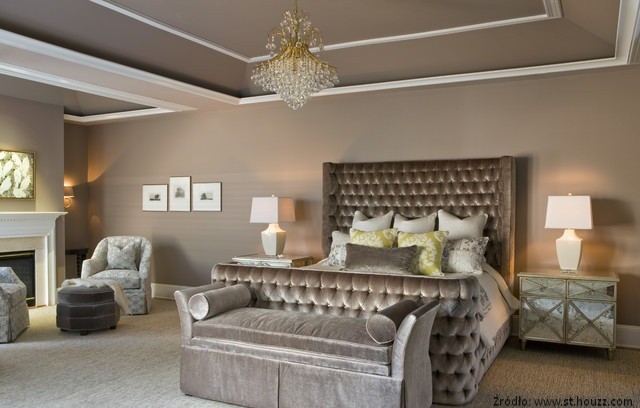 Sypialnia w stylu glamour 