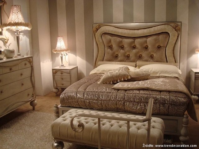 Sypialnia w stylu shabby chic